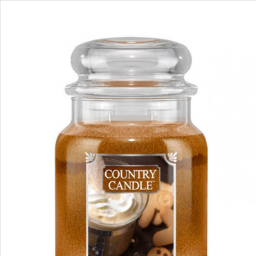  Country Candle - Gingerbread Latte - Duży słoik (680g) 2 knoty Świeca zapachowa